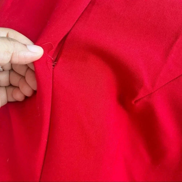 Zara Red Strapless Ruffle Y2K  Dress Size XS - Picture 13 of 14